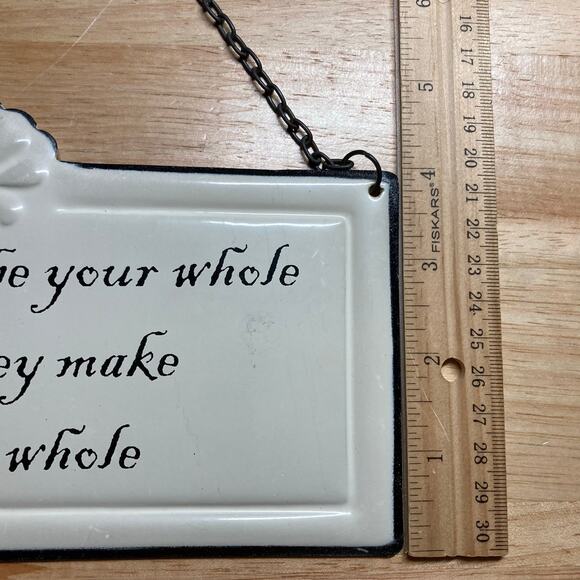 'Dogs May not be your whole life.." Cream Metal Wall Sign. Great Used Condition - Picture 4 of 5